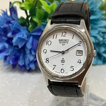 [ 레어 ] SEIKO QT 쿼츠 손목시계 작동품 화이트 다이얼 빈티지