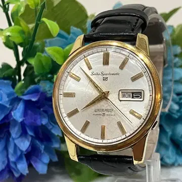 [벨트 새상품] Seiko 스포츠매틱 자동 와인딩 손목시계 21석 빈티지