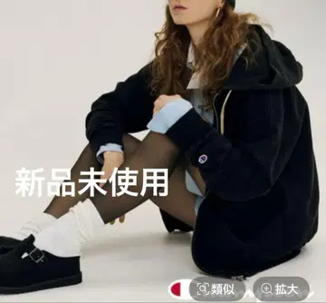 Champion 별주 인디고 블랙 ZIP 후드티 JEANASIS