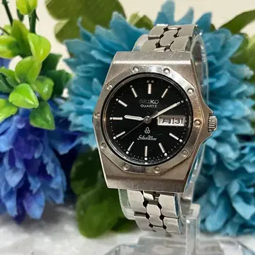 [ 새상품급 ] SEIKO Silver Wave 쿼츠 손목시계 작동