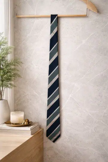 SHIPS 넥타이 네이비 그레이