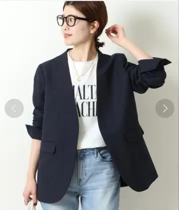 스픽 앤 스팬 린넨 라이크 노카라 자켓 spick and span