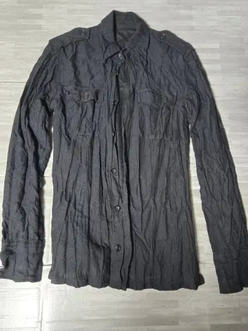 SHELLAC 주름 가공 셔츠 자켓 46 y2k 00s 시크 스타일