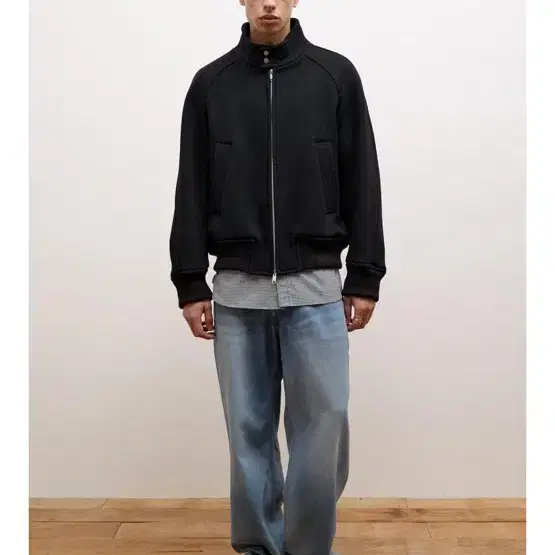 AFTER FRAY High-neck Wool Blouson Brown M #의류,#애프터프레이