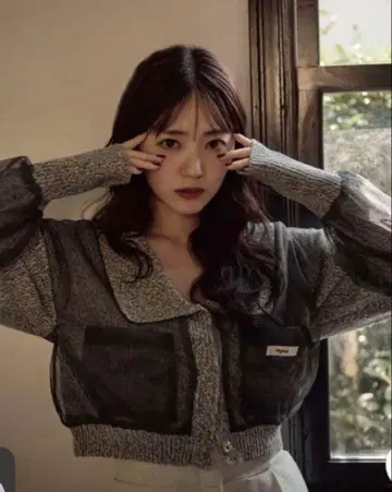 [ 완판템 ] mideal 튤 디자인 가디건