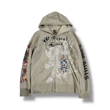 00s y2k 아카이브 에드 하디 집업 후디