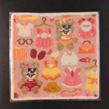 페이러 니나의 옷장 타월 손수건 페일 핑크 x 화이트