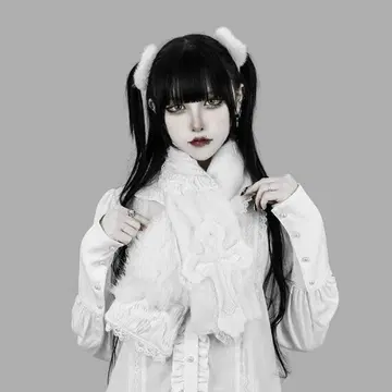 DimMoire 십자가의 맹세 이어 붙인 머플러 White