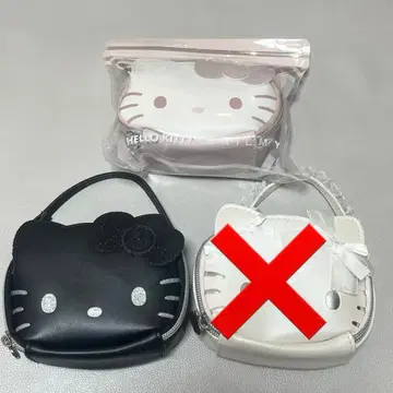 HELLOKITTY BRILMY 미니 화장품 파우치 2개 세트 블랙 핑크