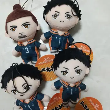새상품 하이큐 마스코트 봉제 인형 사와무라 다이치 아즈마네 아사히 세트
