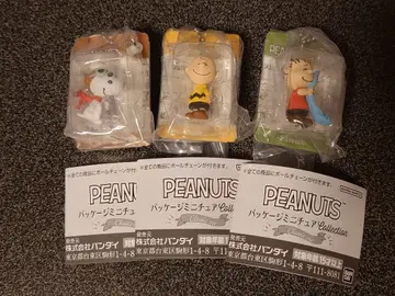 스누피 PEANUTS 패키지 미니어처 컬렉션 3종 세트