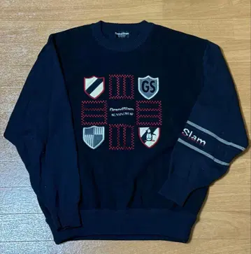 GrandSlam 자수 패치 네이비 스웨터