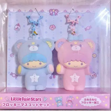 산리오 키키라라 리틀트윈스타 플로키 마스코트 세트 퍼프포프
