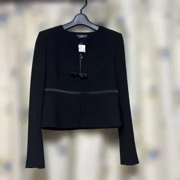 포멀 블랙 노카라 자켓 리본 포함 예복 7호 사이즈