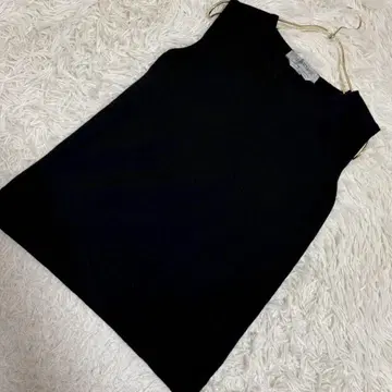 [ 고품질 ] SPORT MAX 슬리브리스 니트 블랙 M 깔끔 고급