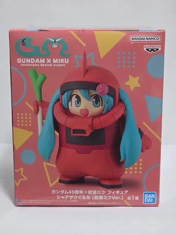 GUNDAM x MIKU 하츠네 미쿠 샤아 자쿠 인형 피규어.