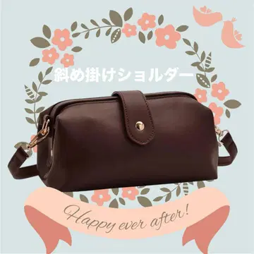 브라운 합성 피혁 숄더백 스테디셀러로 세련됨 포멀부터 캐주얼까지