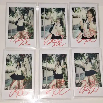 시라카미 사키카 친필 사인 폴라로이드 6장 세트