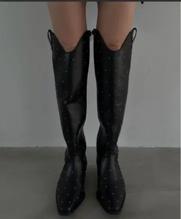 Ameri Vintage 웨스턴 스터드 롱 부츠