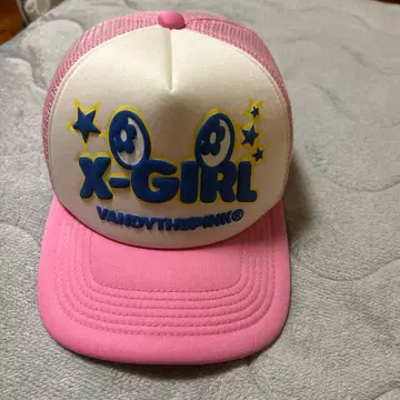 X-girl x VTP 트러커 캡 핑크
