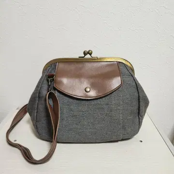 포치리 가마구치 그레이 숄더백