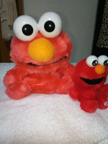 말하는 엘모와 엘모 봉제 인형(작은 것)