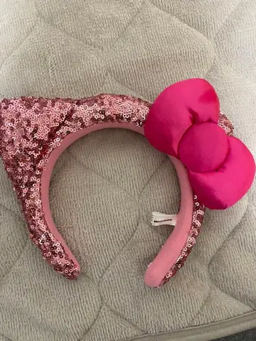 고양이 귀 스팽글 머리띠