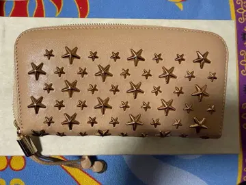 JIMMY CHOO 지미추 장지갑 핑크 별 스터드