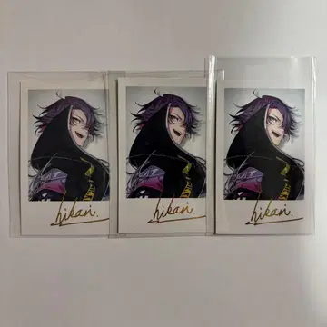 와타라이 히바리 폴라로이드 3장 레어 금박 사인 포함