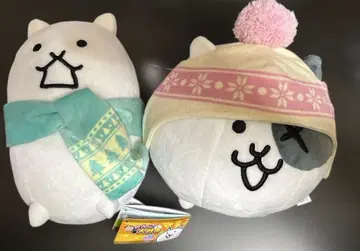 냥코 대전쟁 윈터 스타일 봉제 인형 2종 세트