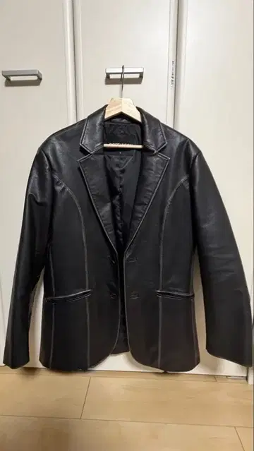 가죽 블레이저 워시드 가공