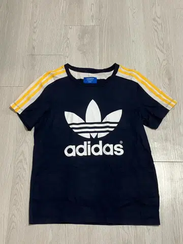 adidas 네이비 빅 로고 스트라이프 헤이세이 갸루 Y2K