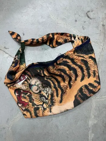 와모노야 카야 우키요에 타스키 백 숄더 백 일본풍 패턴 y2k 호랑이