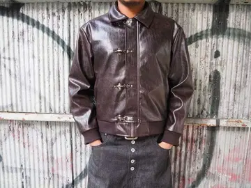 UNCRUISE 가죽 파이어맨 재킷