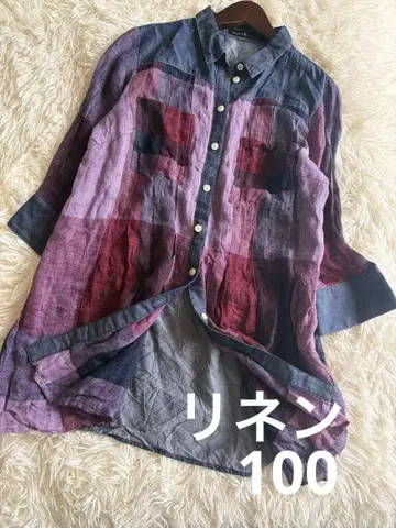 nuovo nuovo 여성용 린넨100% 린넨 패치워크 패턴 원피스