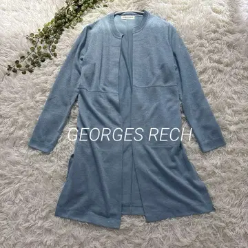조르주 레슈 토퍼 가디건 라메 고급 S 롱 겉옷 봄 파랑