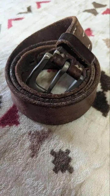 VINTAGE WORKS DH5662 33/84 브라운 가죽 벨트