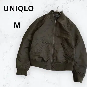 유니클로 MA-1 블루종 M 카키 패딩 자켓 공원 외출 봄/가을