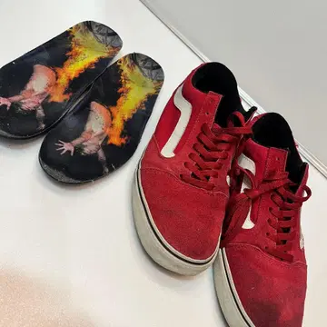 VANS TNT 5 스니커즈 올드스쿨 빨간색 레드