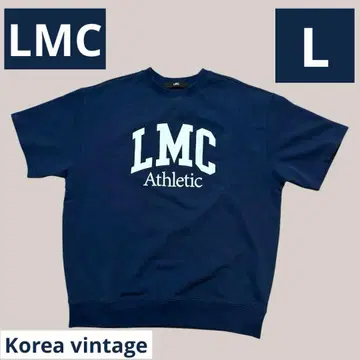 새상품급/LMC/반팔 맨투맨/한국 스트릿 브랜드/NAVY 네이비 컬러/L