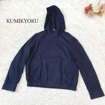 s2687 [쿠미쿄쿠] 점퍼 후드 봄 아우터 네이비 집업 심플
