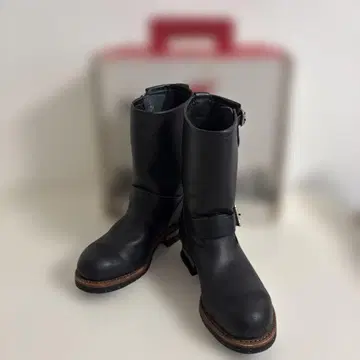 레드윙 블랙 가죽 엔지니어 부츠 버클 포함 25cm 새상품급