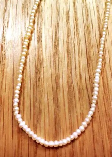 희귀 초기 레어템 쁘띠 로브 누아르 담수 펄 목걸이