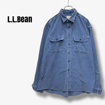 y31026 90s 엘엘빈 코듀로이 셔츠 인디고 캐나다제