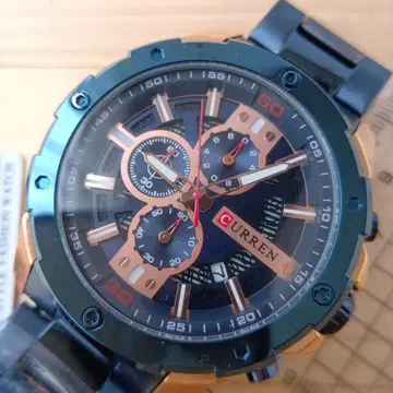 CURREN 크로노 쿼츠 손목시계 SS 8336