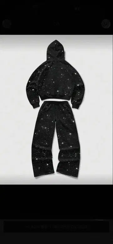 맨투맨 셋업 블랙 별밤 스트릿