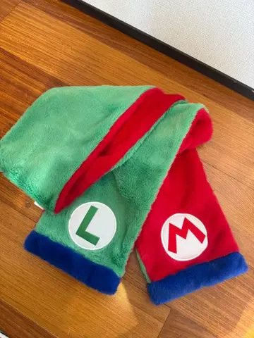 USJ 한정판 마리오 루이지 머플러 슈퍼 닌텐도 월드