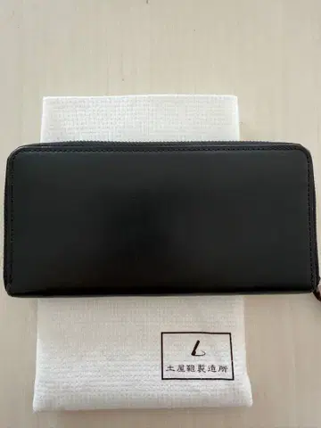 츠치야 가방 장지갑 블랙 브라운 가죽 내부