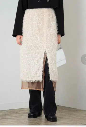 Ray BEAMS 프린지 x 오간자 스커트