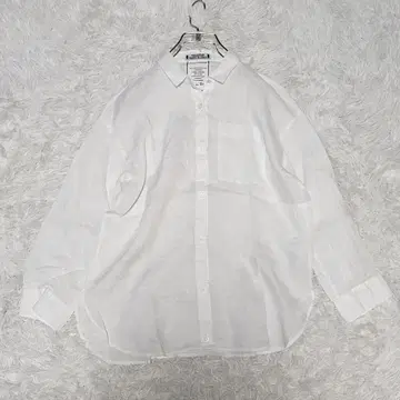 BLUE FRONCE 38 고급 프렌치 린넨 셔츠 블라우스